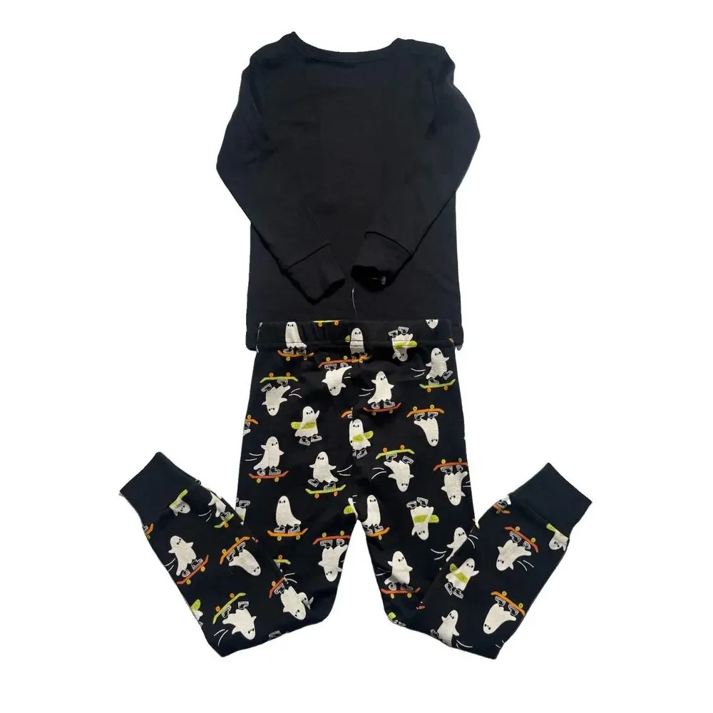 Old Navy Scary Cool Ghost Halloween Pajama Set Boys Girls 3T 2 Piece Cotton